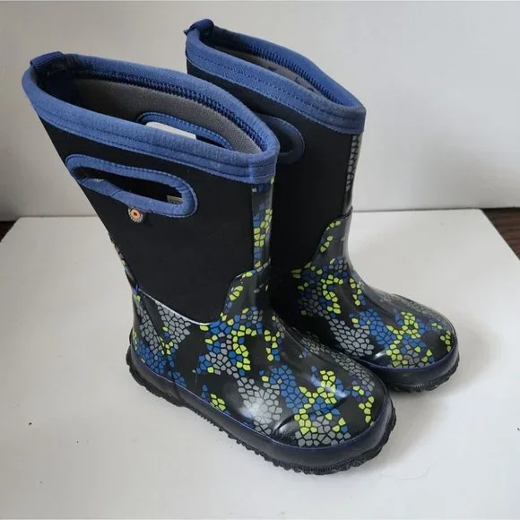 Bogs Shoes Bogs Classic Axel Boots Navy Mosaic Sz 3 Poshmark